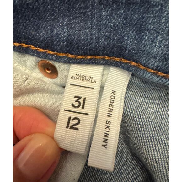 LOFT Polka Dot Jeans Modern Skinny Sz 12 - Picture 10 of 11